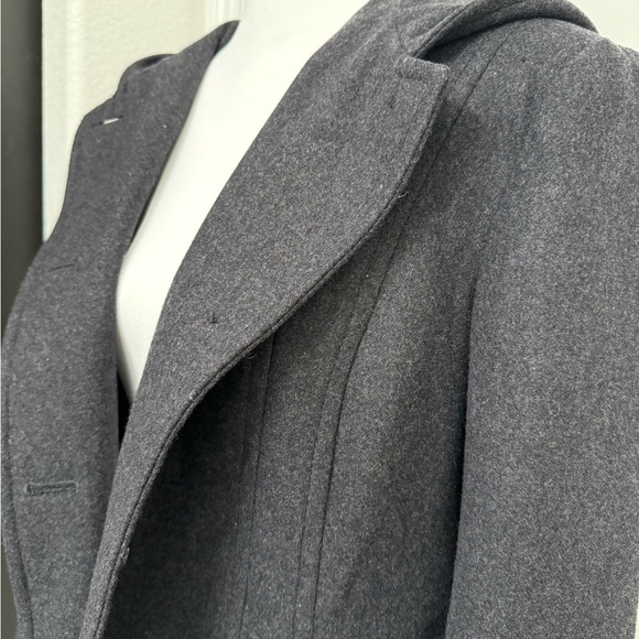 Women's Croft & Barrow Hooded Peacoat - charcoal gray - Picture 4 of 7